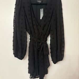 Lulu's Black Wrap Romper